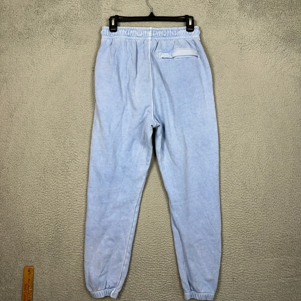 Jordan Sweatpants Mens Small Flight Acid Wash Light Wash Blue Jogger Drawstring